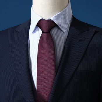 Роскошный деловой галстук для мужчин 7 см в темно-красную клетку, Брендовый дизайнерский Официальный рабочий галстук, мужские аксессуары, подарок