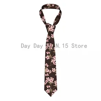 Галстук с рисунком цветов вишни для Мужчин и женщин, галстук, аксессуары для одежды