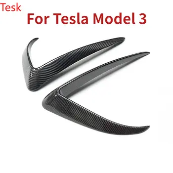 Tesla Model 3 сухое крепление из углеродного волокна переднего бампера противотуманной фары воздушный нож аксессуары для украшения