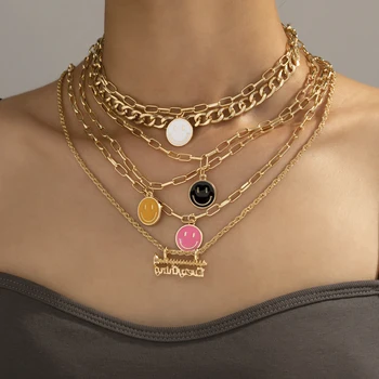 VG 6YM, новое креативное женское ожерелье с медвежонком-смайликом, модный тренд, подарок на годовщину для женщин, ювелирные изделия, Прямая поставка, подарки