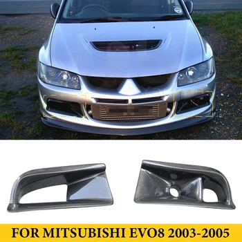 Для Mitsubishi EVO8 2003-2005, Карбоновый передний бампер, Воздухозаборники, Вентиляционная крышка, Автонастройка