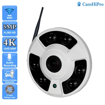 Sonyimx 415 UHD 4K 8MP Беспроводная IP-камера Безопасности Wifi Аудио 1,7 мм Объектив 